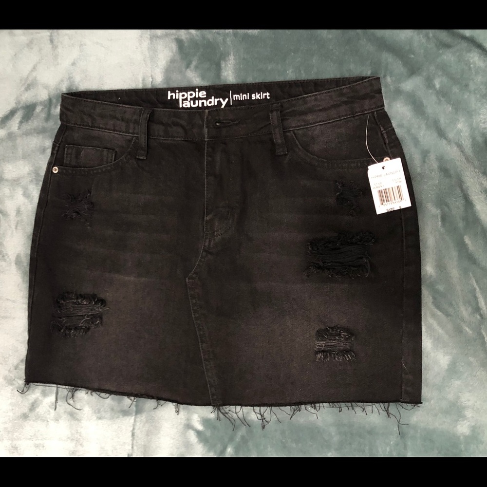 Hippie laundry black MINI skirt